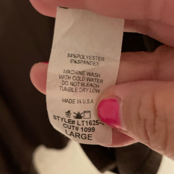 Olive green Long Sleeve Top with Gold Sequin Pocket - Picture 6 of 6